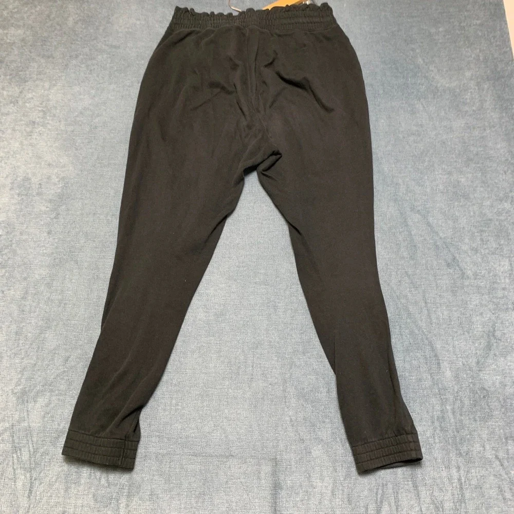 Hollister Joggers Sweatpants Mens Medium Black Tapered Drawstring Logo Athletic
